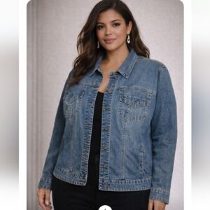 Ashley Stewart Classic Denim Jean Jacket – Women’s Plus Size 16W
